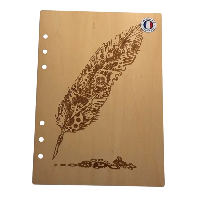 002 - Couverture cahier plume steampunk