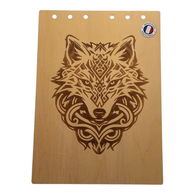 003 - Couverture bloc note tête de loup