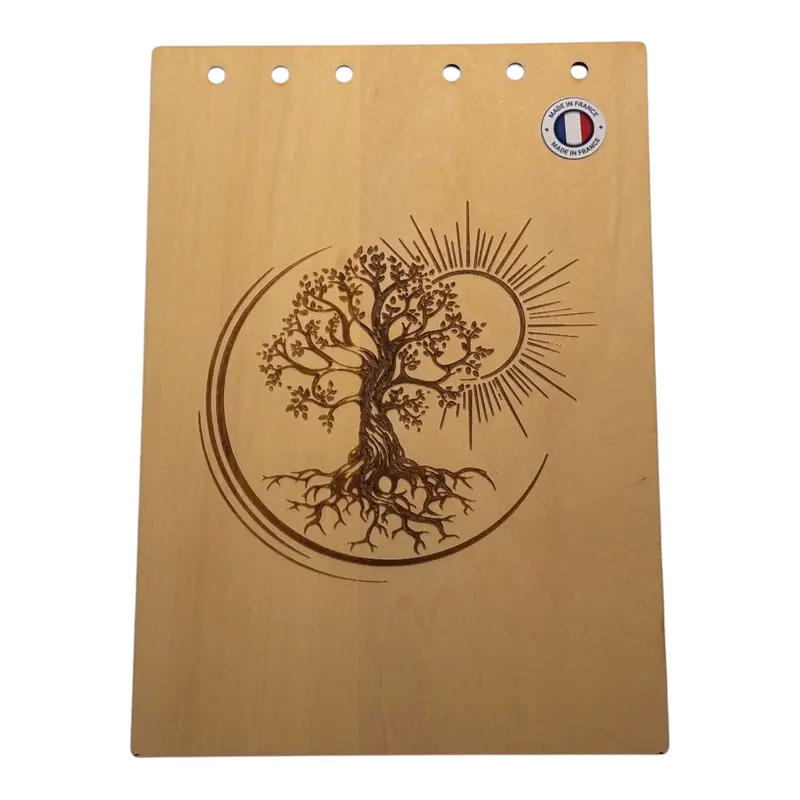 008 - Couverture bloc note arbre de vie avec soleil