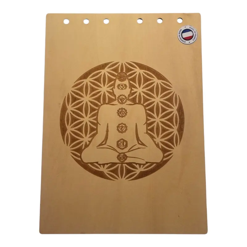011 - Couverture bloc note fleur de vie yogi
