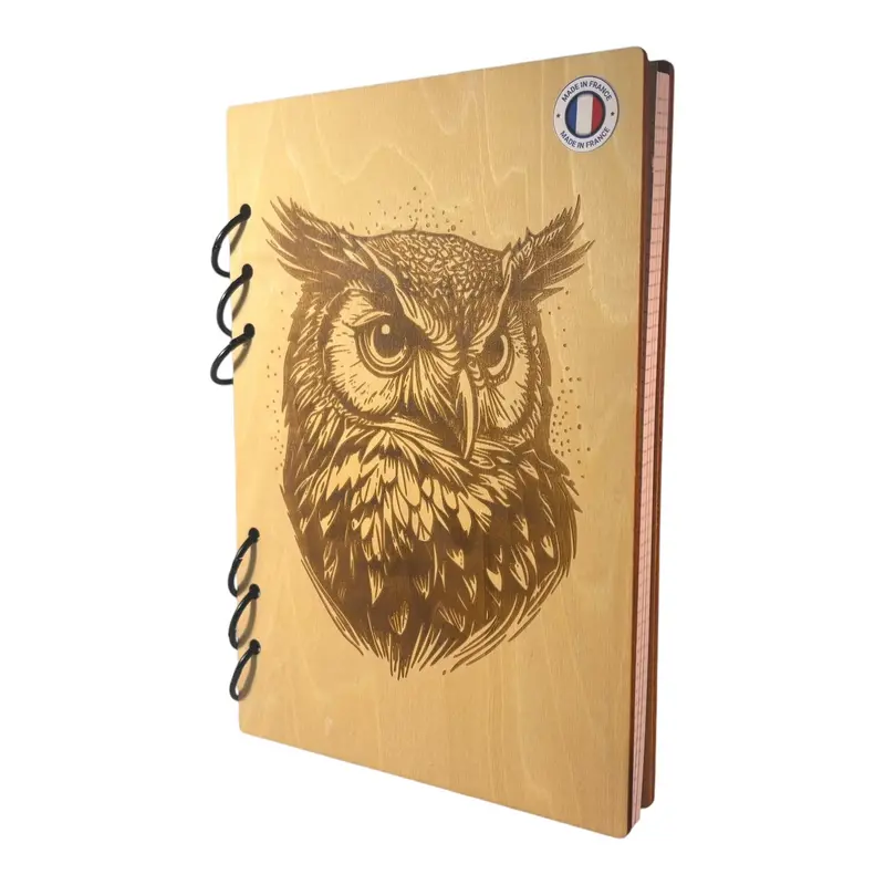 016 - Cahier tête de hiboux