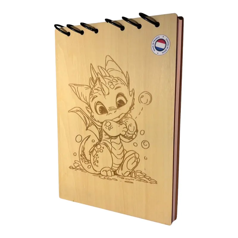 020 - Bloc note dragon avec une bulle dans les mains