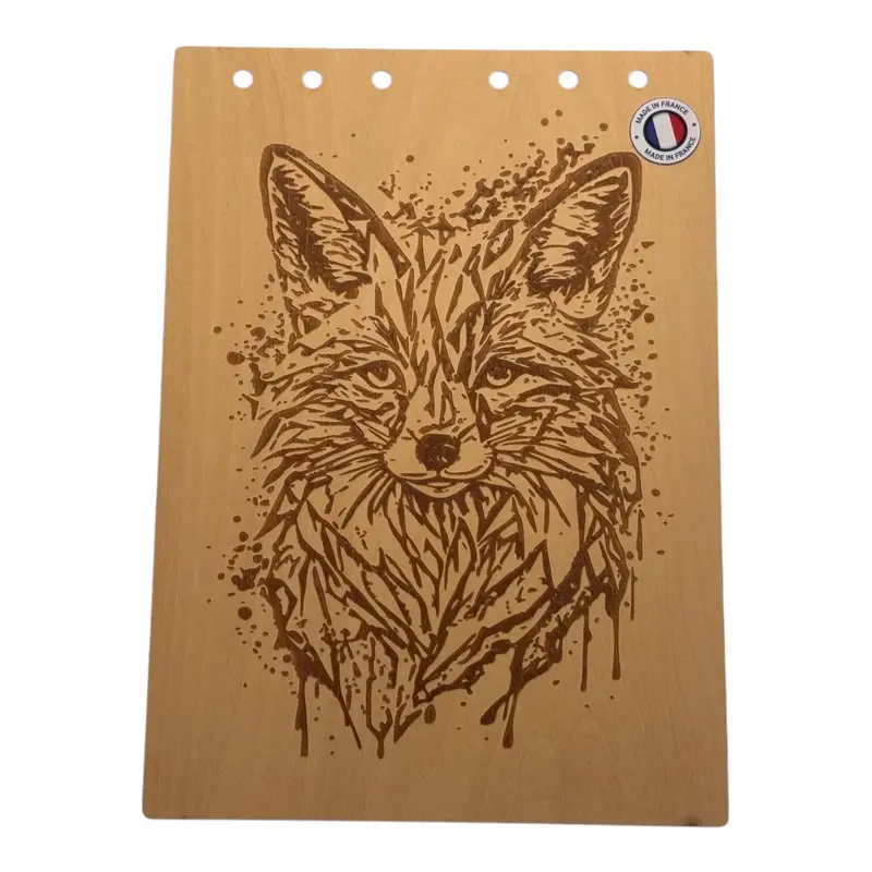 021 - Couverture bloc note renard en éclaboussure