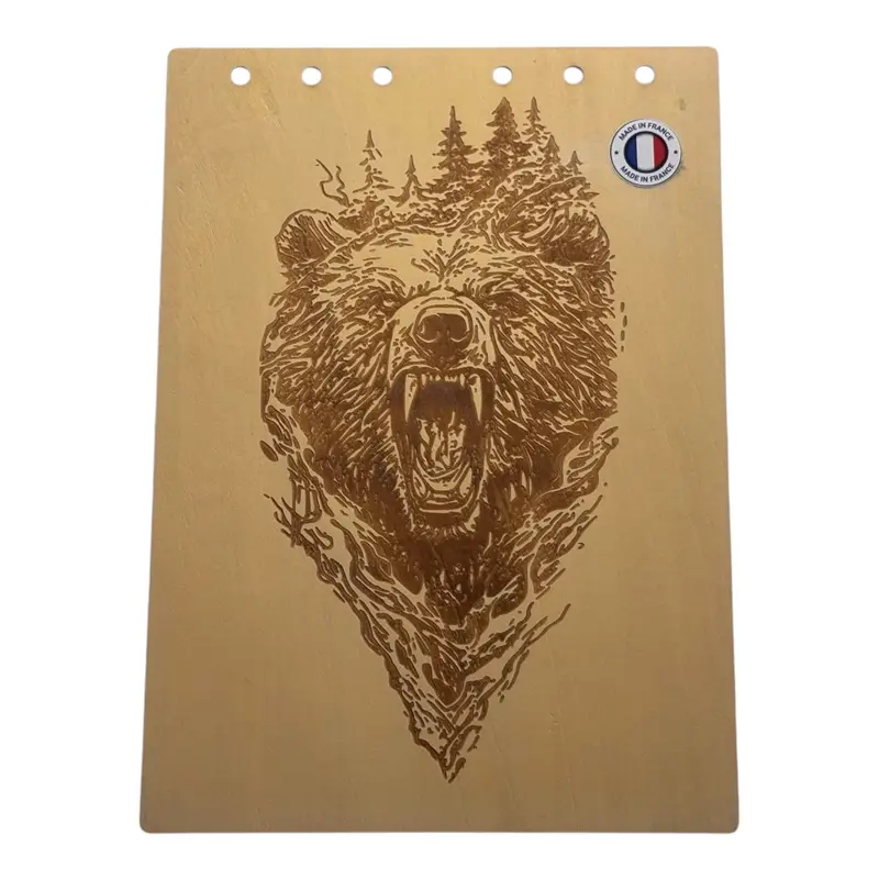 022 - Couverture bloc note tête d'ours