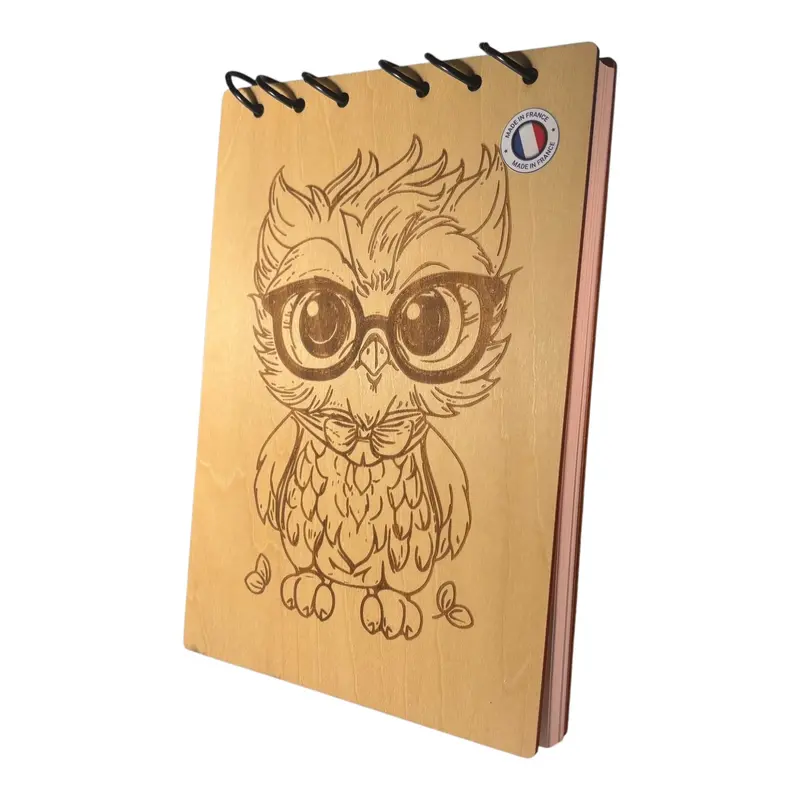 028 - Bloc note hiboux avec des lunettes