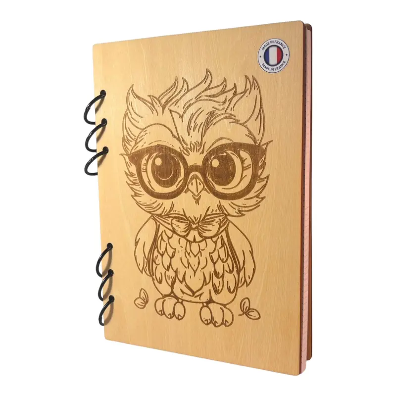 028 - Cahier hiboux avec des lunettes