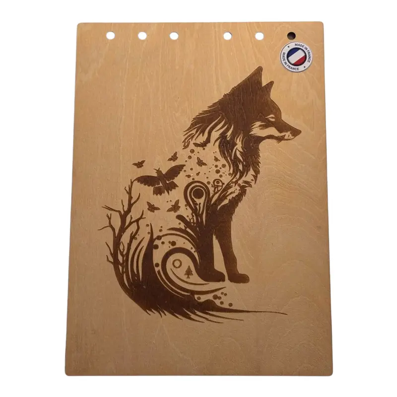 033 - Couverture bloc note loup abstrait