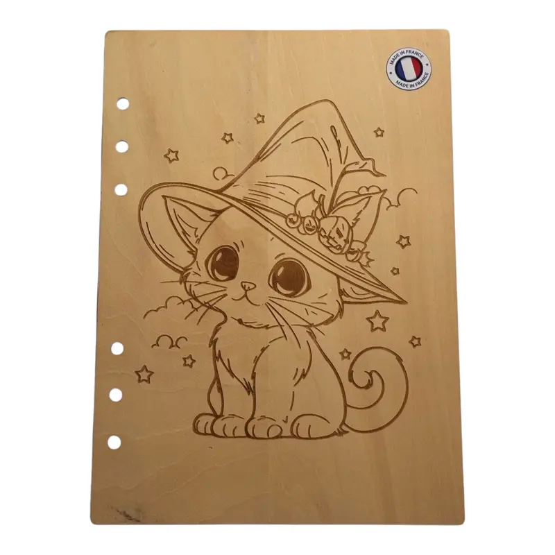 034 - Couverture cahier chat sorcier