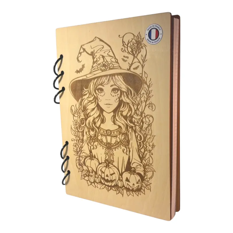 037 - Cahier sorcière avec citrouilles