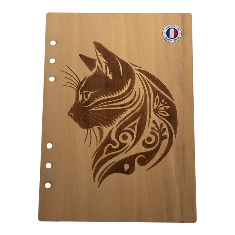 038 - Couverture cahier tête de chat