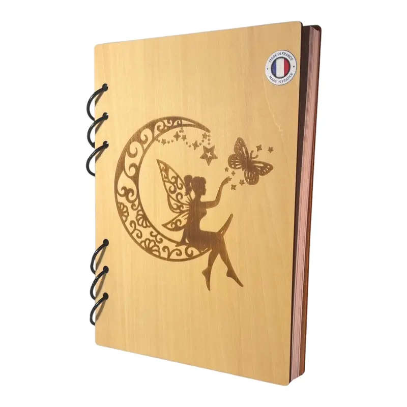 039 - Cahier fée avec lune et papillon