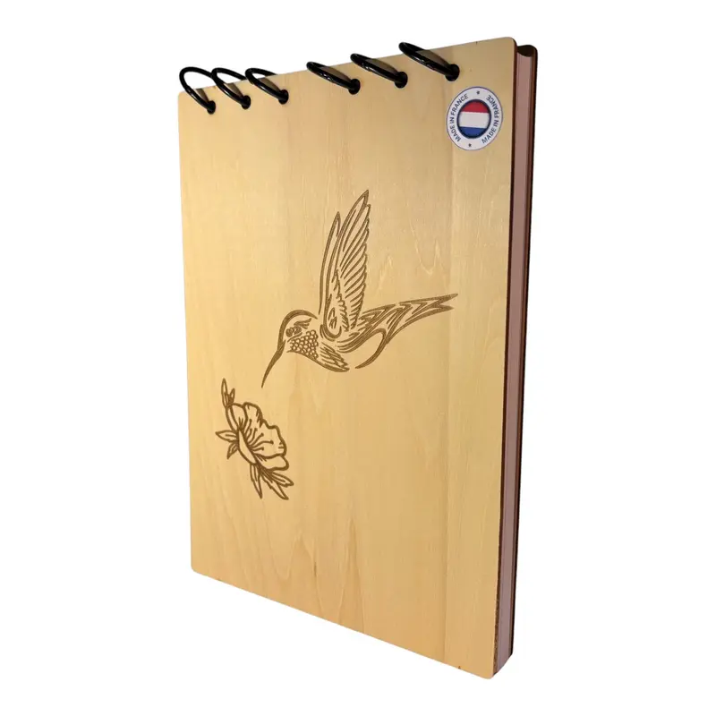042 - Bloc note colibri sur une fleur