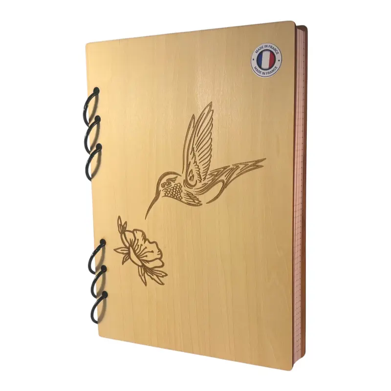 042 - Cahier colibri sur une fleur