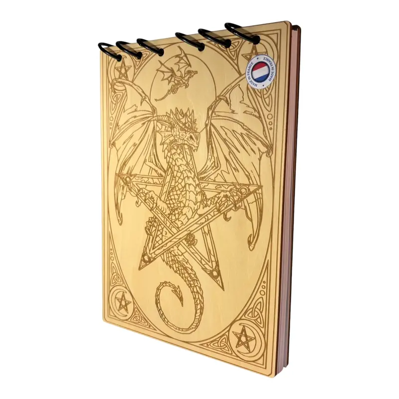 044 - Bloc note Dragon dans un pentacle