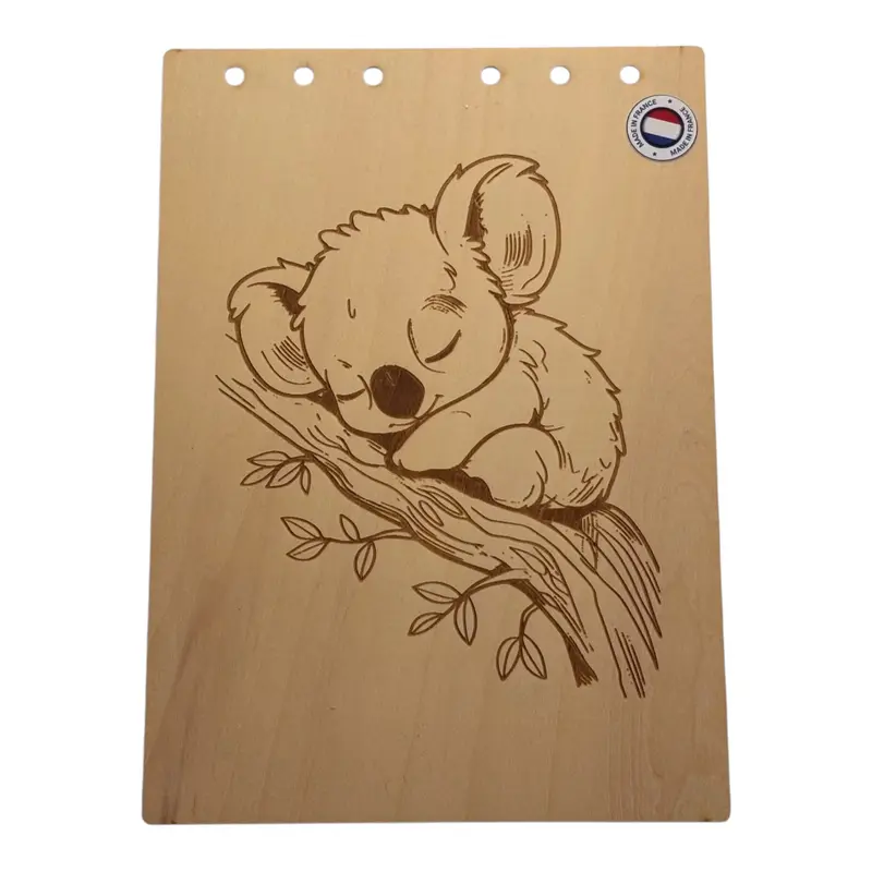 067 Couverture bloc note Koalas sur une branche