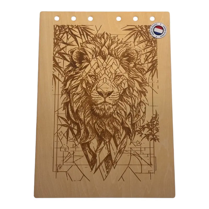 075 Couverture bloc note Lion géométrique