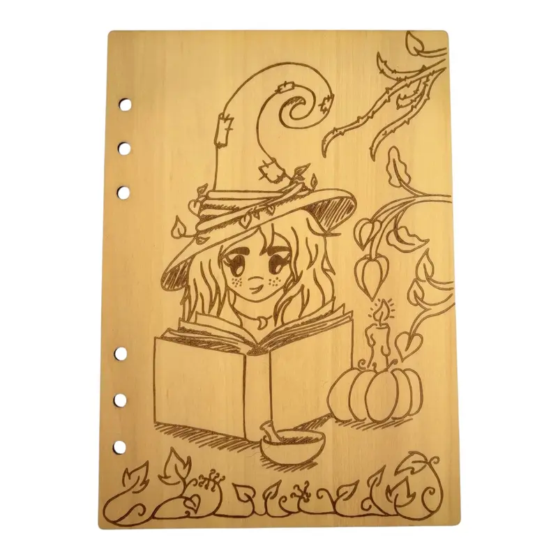 117 Couverture cahier Sorcière et son grimoire (OhClaudie Charles)