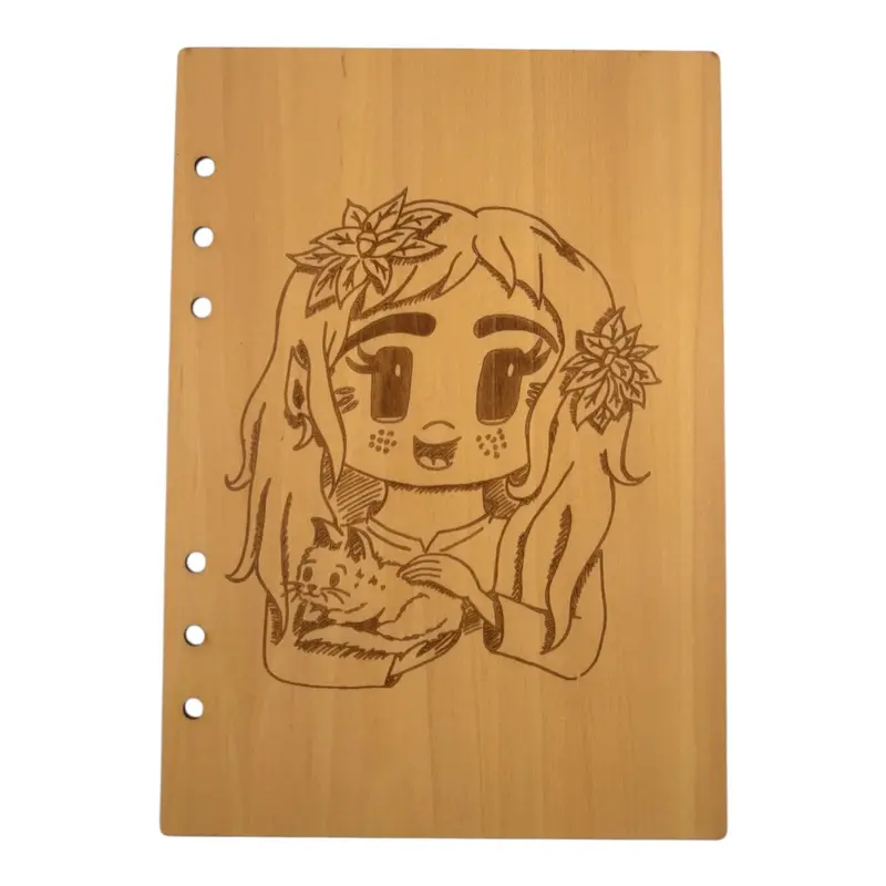 121 Couverture cahier jeune fille avec son chat (OhClaudie Charles)