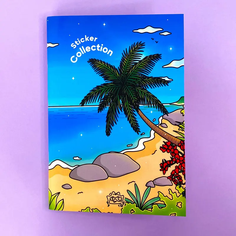 A5 Reusable Sticker Book - Tropical Exploration Cover