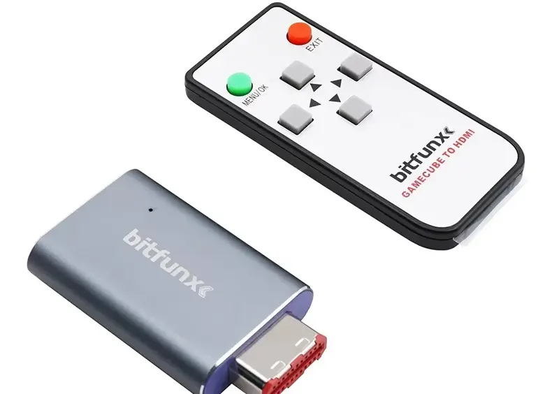 Adaptateur HDMI GameCube DOL-001 — BitFunx GCVideo sur prise Digital AV