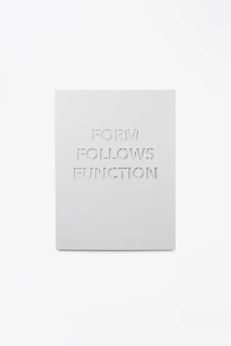 Affiche Form follows function blanc