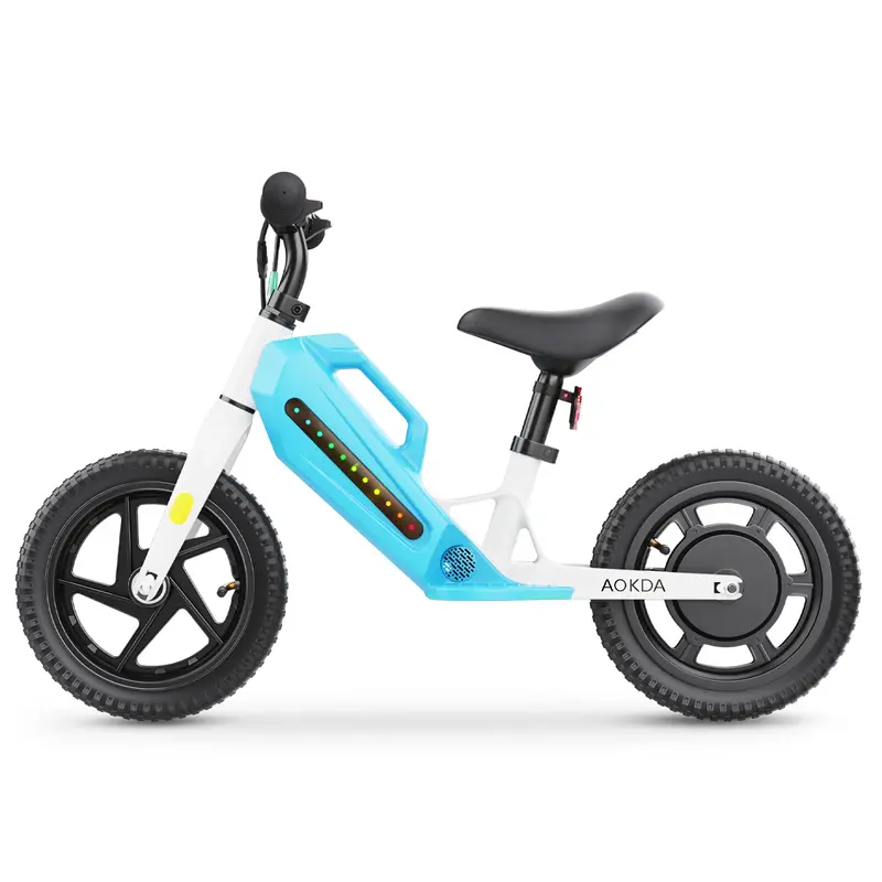 AOKDA AO-K8 Kids Electric Balance Bike - Motor 180W Battery 21.6V5.2AH 12" Tires - Blue
