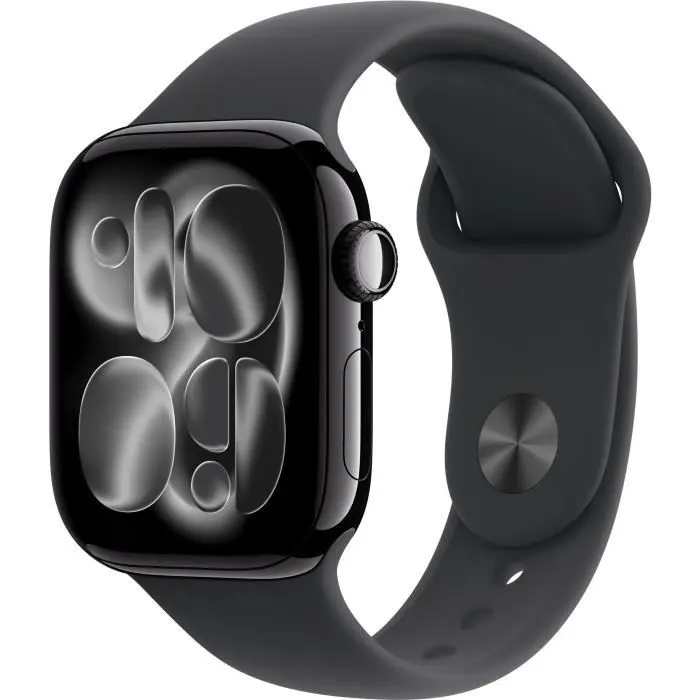 Apple Watch Series 11 GPS - 42mm - Boîtier Jet Black Aluminium - Bracelet Black Sport Band - M/L