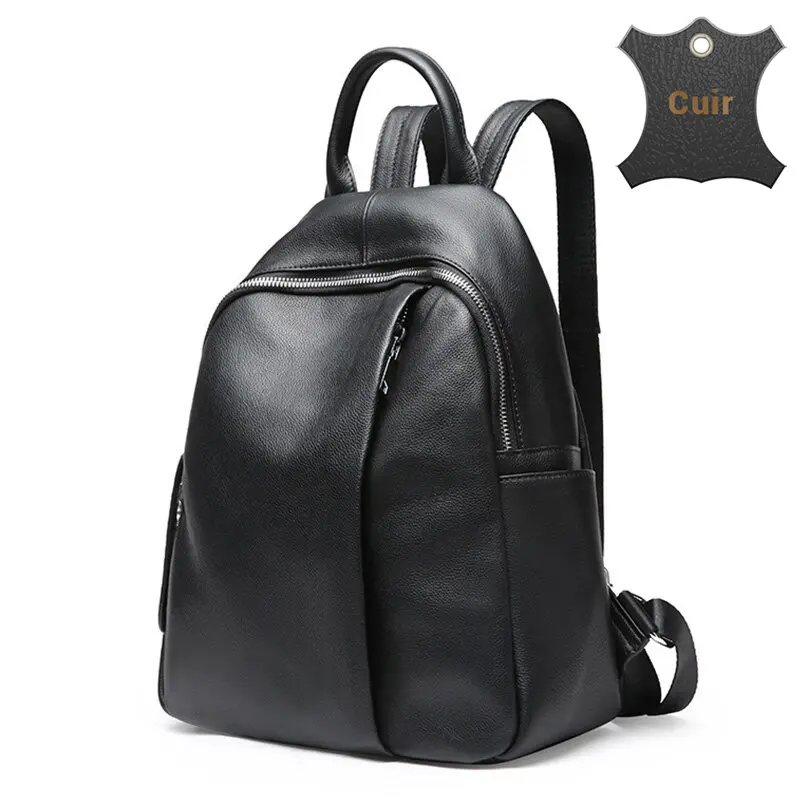 Asti sac à dos femme tendance cuir noir