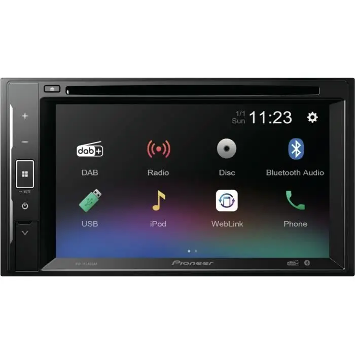Autoradio multimédia - PIONEER - Ecran 6,2- 2DIN - DVD - DAB - USB - Entrée caméra de recul