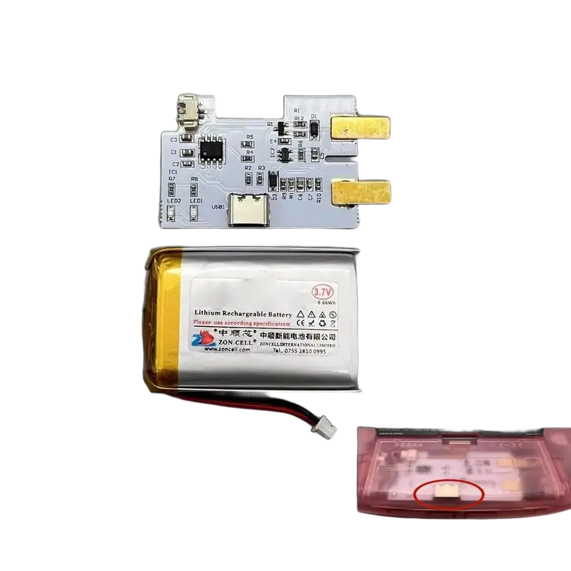 Batterie rechargeable 1500 mAh pour Game Boy Advance, Color, Pocket