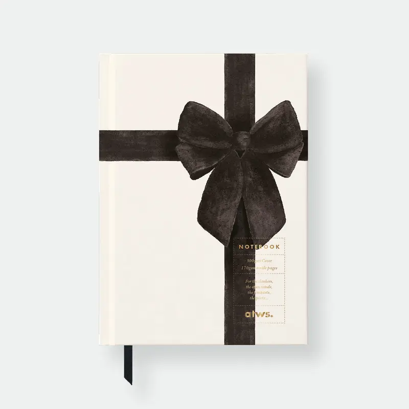 Black Bow - Hardcover notebook A5