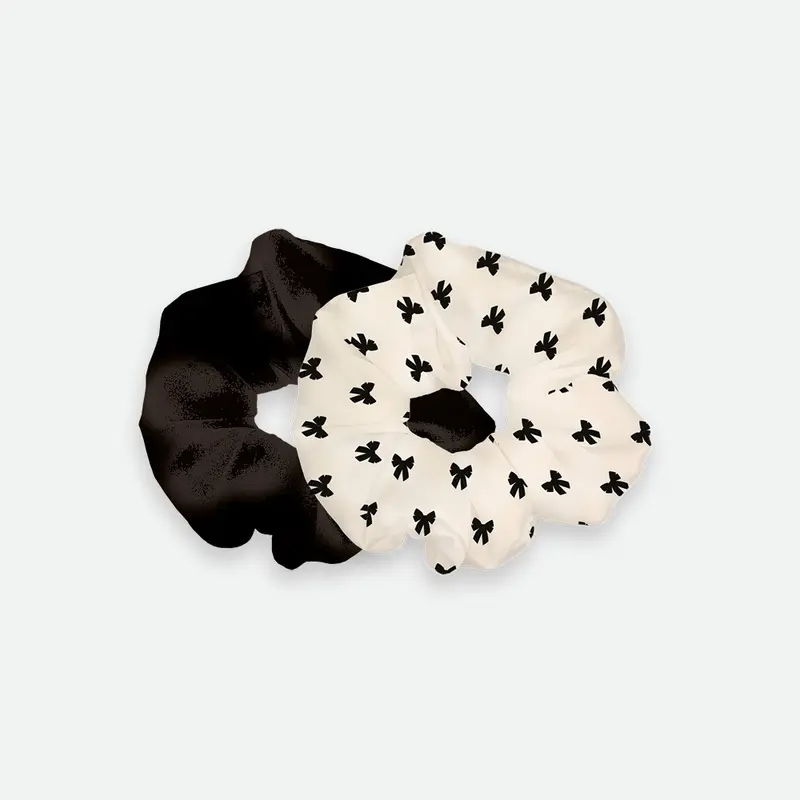 Black Bow - Scrunchies Duo