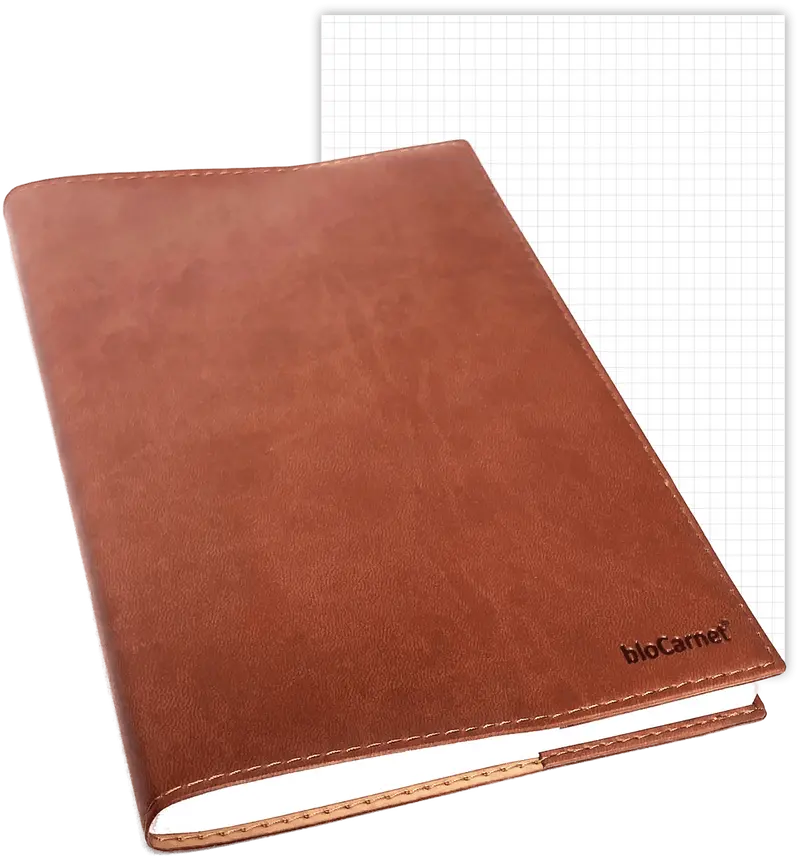bloCarnet® MARRON pages quadrillées
