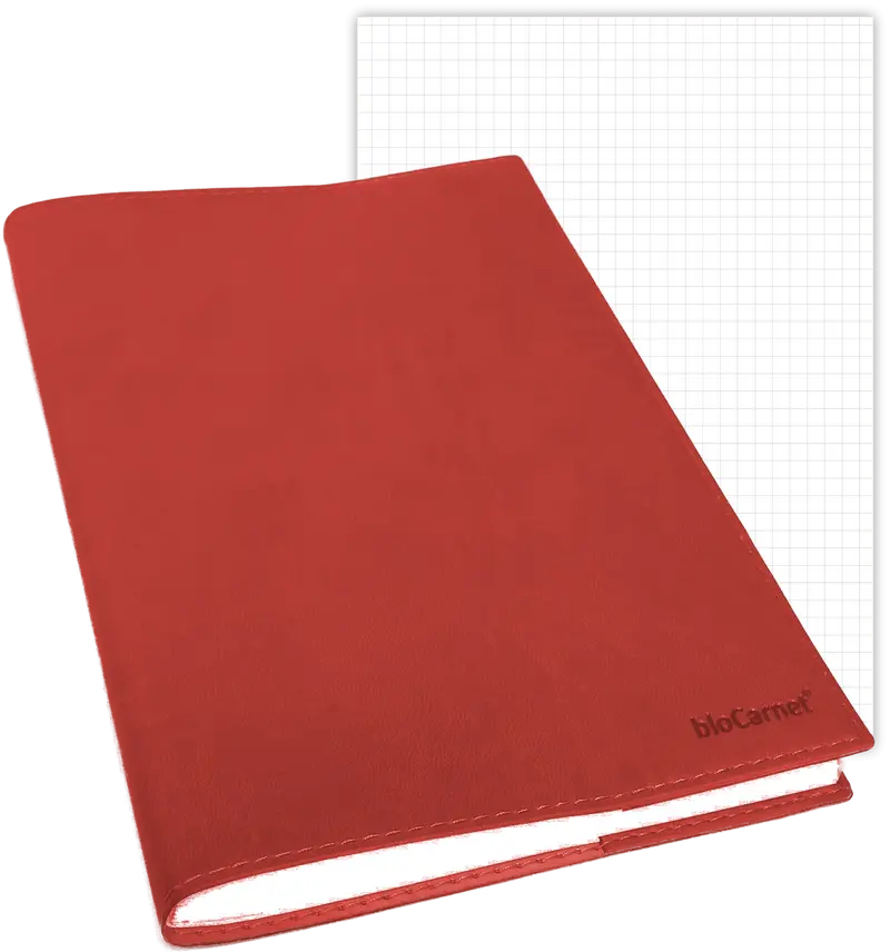 bloCarnet® ROUGE pages quadrillées