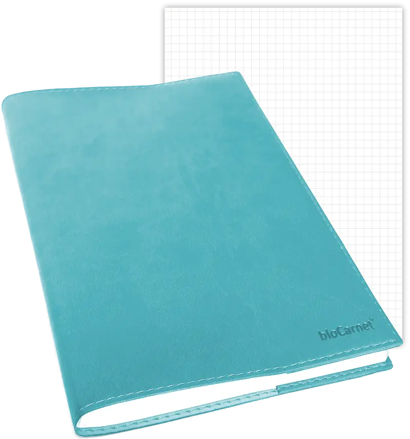 bloCarnet® TURQUOISE pages quadrillées