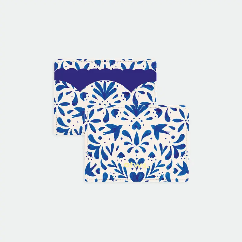 Blue swallows - Card holder