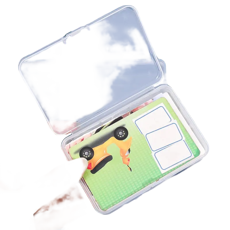 Boîtes de rangement transparentes pour cartes de jeu — lot de 3 ou 10