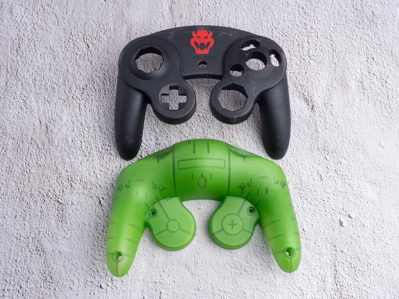 Bowser - Custom Painted GameCube Controller Shells (third party)