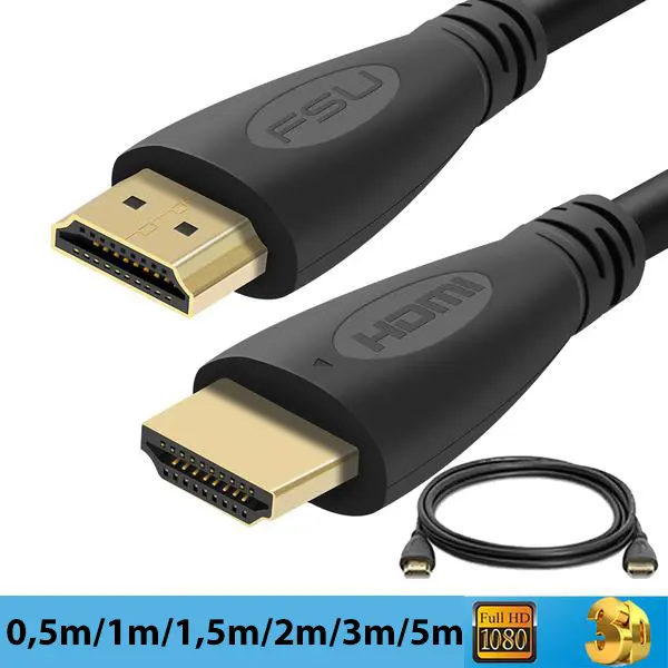 Câble HDMI 50cm à 5m - Connectique plaqué or