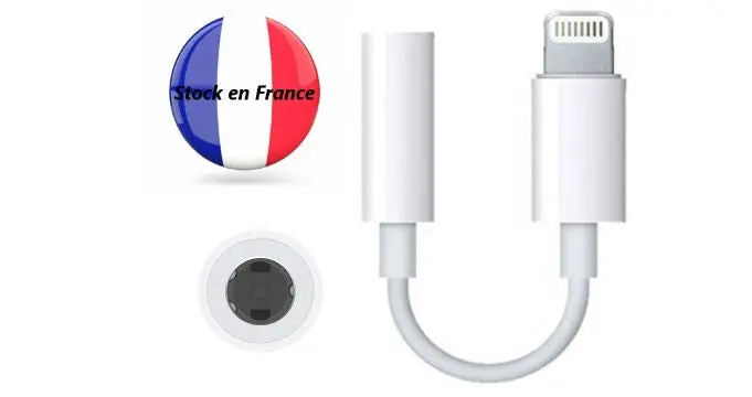 Câble lightning vers mini Jack 3.5mm Audio Auxiliaire compatible avec Iphone 13 Pro Max. Reliez votre mobile à votre casque, enceinte, autoradio