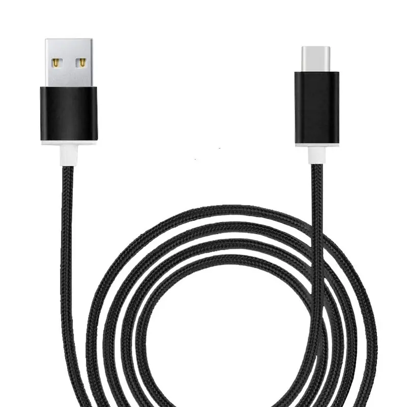Câble Renforcé Type C compatible Xiaomi Redmi Note 14 Pro+ 5G Global Câble USB-TypeC Tressé Nylon 1 Mètre Câble Charge/Synchro Rapide-Transfert de données - NOIR