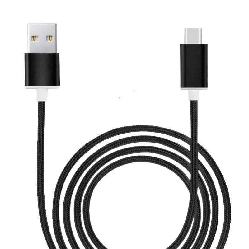 Câble Type C pour Xiaomi 12T Pro Câble USB Tressé Nylon 1 Mètre Câble Charge/Synchro Rapide-Transfert de données Type C - NOIR