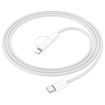 Câble USB-C avec Adaptateur Lightning 60W - 1m