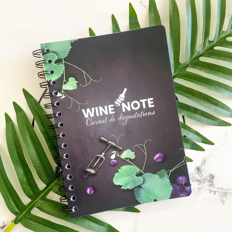 Carnet dégustation de vin modèle Grappe