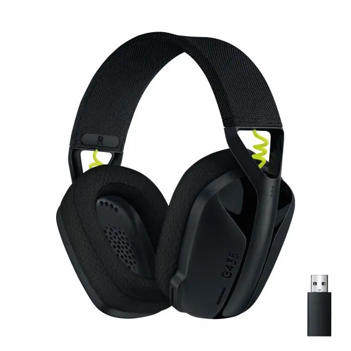 Casque gamer - Sans fil - Logitech G - G435 Lightspeed - Noir