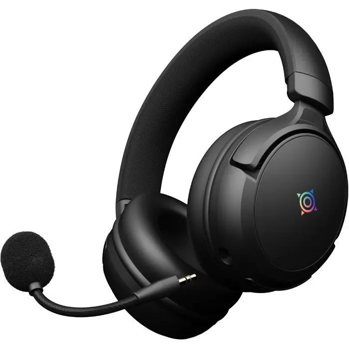 Casque gamer sans fil - NOVA GAMING - Atlas - Micro amovible - LED RGB - Noir
