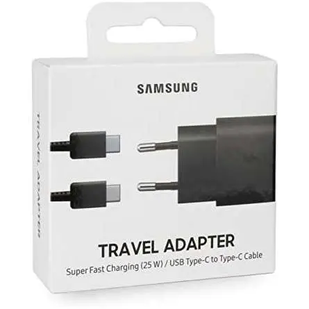 Chargeur Samsung 25W Original Noir + Câble USB-C 1m