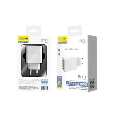 Chargeur Secteur 4 USB PAVAREAL 30W K10 Charge Rapide