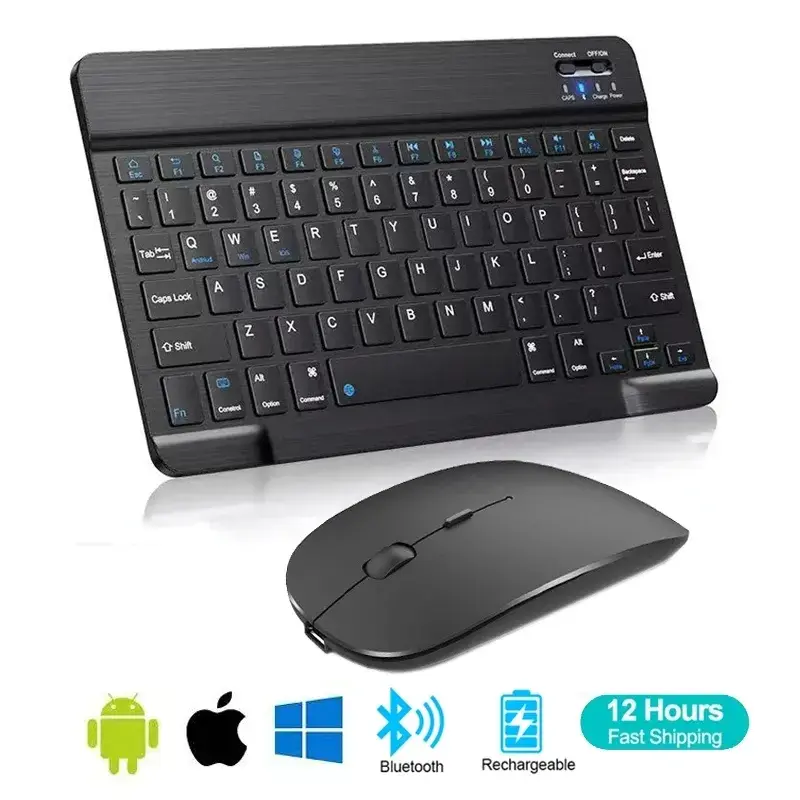 Clavier Azerty Bluetooth Windows-Apple-Android - Souris offerte