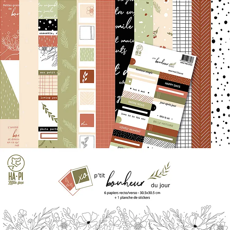 Collection de papiers "p'tit bonheur du jour"